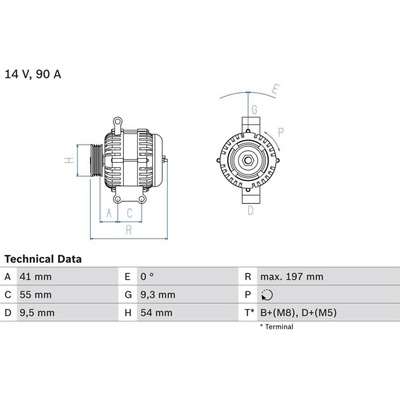 Generátor BOSCH 0 986 048 771