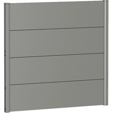 Kovový plot Biohort 100 x 90 cm hliník sivý kremeň metalický