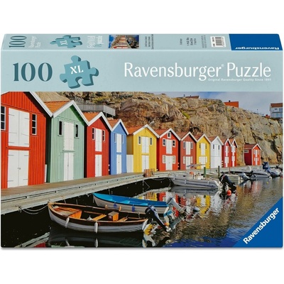RAVENSBURGER Farebné domy vo Švédsku XL 100 dielov