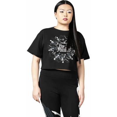 KILLSTAR дамска тениска (топ) KILLSTAR - Danse Macabre кроп - Черен - KSRA008599