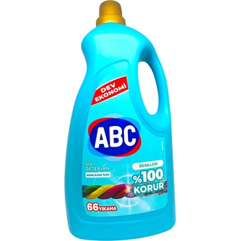Abc течен перилен препарат за цветно пране, 66 пранета, 4000мл