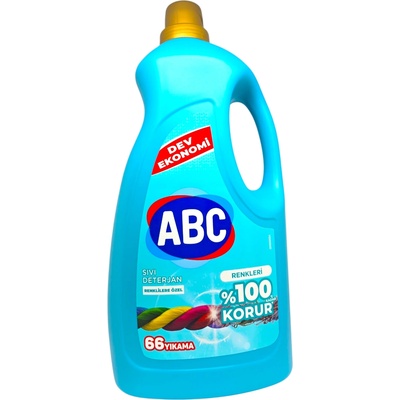 Abc течен перилен препарат за цветно пране, 66 пранета, 4000мл