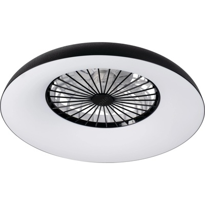 Kanlux 46371 - LED RGBW димируемо осветително тяло с вентилатор PLAVE PAN LED/48W/230V CCT черно + дистанционно управление (KX2738)