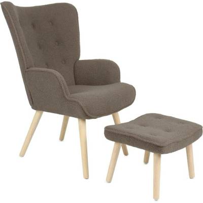 Autronic Paris II + taburet masiv látka hnědá