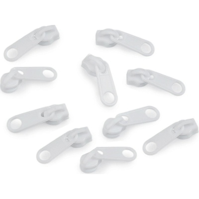Jezdec ke spirálovým zipům No 3 plast, malé, 1 bílá