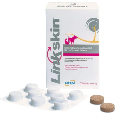 Linkskin 1500 mg výživový doplnok pre psov a mačky na podporu funkcie kože 32 tbl