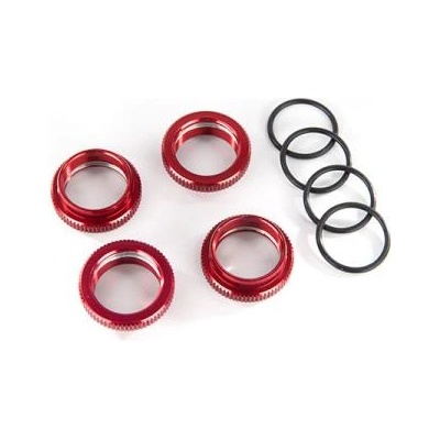 Traxxas Алуминиеви червени гайки за настройка на амортисьора Traxxas GT-Maxx (4)