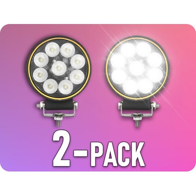 TruckLED LED pracovné svetlo 20W, 1133lm, okrúhle, 9xLED, 12V/24V/2-PACK! [L0176]