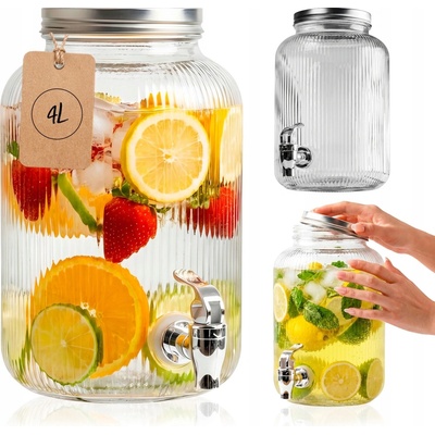 Džbán SuperButelki Sklenice 4000ml + Kohoutek