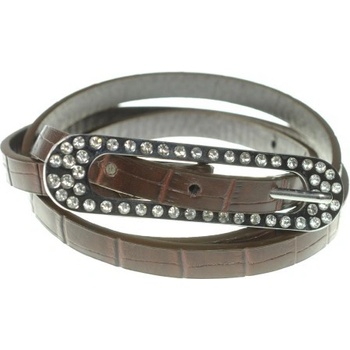 Opasok dámsky tenký s kamienkami elegant Ružová