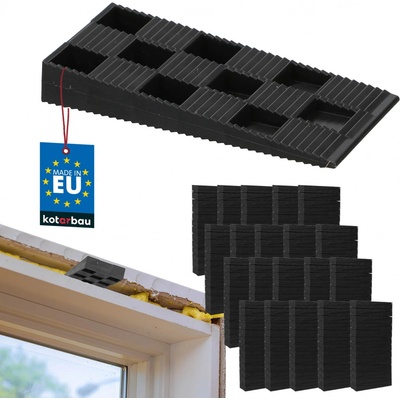 Plastové klíny pro okna dveře 94x44x14 mm sada 500 ks.