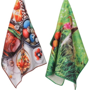 Комплект кухненски кърпи с Великденски щампи 2 броя