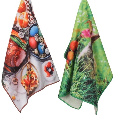 Комплект кухненски кърпи с Великденски щампи 2 броя