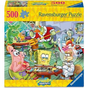 Ravensburger Квадратен пъзел Ravensburger от 500 части - Вечер на игрите в „Хрупкавия рак (12001831)