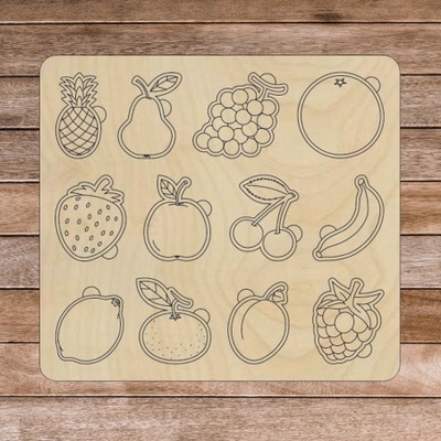 Sentop montessori vkládačka pro děti ovoce puzzle 30x30 cm H001