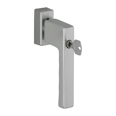 HOPPE okenní klika TOULON zamykatelná SecuForte čtyřhran 7x32-42mm, stříbrná
