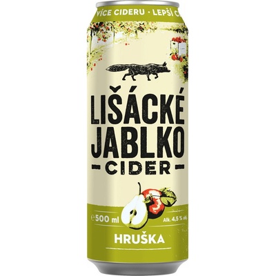 Lišácké jablko cider hruška 6 x 0,5 l (plech) – Zboží Mobilmania