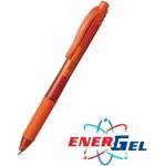 Pentel Автоматичен ролер Pentel Energel BL107, оранжев цвят на писане, дебелина на линията 0.7 mm, гел, оранжев, цената е за 1бр. (продава се в опаковка от 12бр. ) (OK26789)