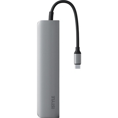 iSTYLE 6in1 Aluminium Hub 8K with USB-C connector - space gray (K-PL9915112100073)