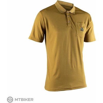 Leatt polo SS Team tričko brass brown