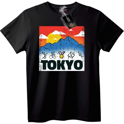 NOONEBRAND Тениска Токио Спорт Планина - 6XL, Black