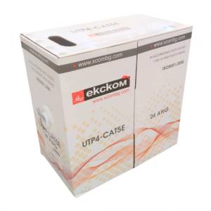 Xcom Мрежов кабел UTP Cat5e / 305 m / 24AWG / Меден / PVC / Сив