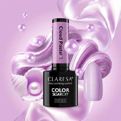 Claresa SoakOff UV/LED Color Cloud Pastel gélový lak na nechty s použitím UV/LED lampy odtieň 3 5 g
