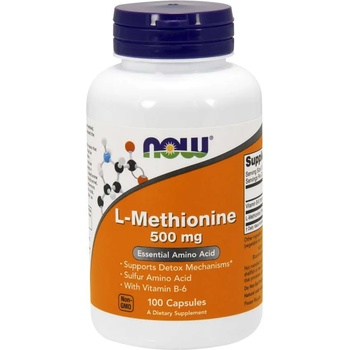 NOW NOW L-Methionine, 500 мг, 100 капсули