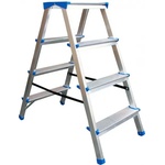DRABEST Стълба алуминиева двустранна домакинска drabest 2х4 125 кг (03082400)