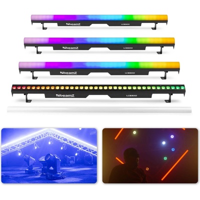 BeamZ LCB300 Set obsahujúci 4x LED BAR s 36x 4v1 RGBW LED