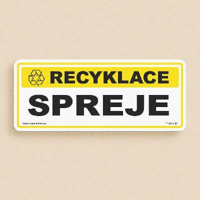 Traiva s.r.o Recyklace Spreje Verze: Samolepka papírová 290 x 100 mm tl. 0,1 mm - Kód: 17427