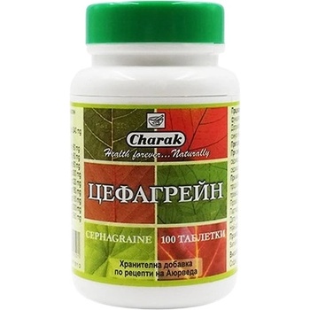Charak Pharma Цефагрейн При синузит и мигрена, 100 таблетки, Charak Pharma