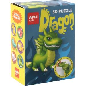 APLI 3D пъзел Apli Kids - Dragon, зелен дракон (19945) - ozone