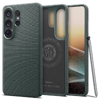 Удароустойчив силиконов (TPU) калъф с MagSafe за Samsung Galaxy S26 Ultra - Spigen Liquid Air MagSafe Case (зелен) (ACS10676)