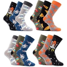 Trendy Socks KOSMONAUT pánské obrázkové ponožky Náhodný mix 3 páry