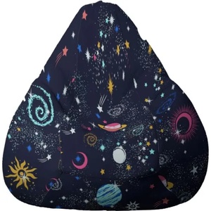 Pufrelax Пуф круша, 220л. , Nirvana Hobbit, Constelatie, Перящ се калъф, Пълнеж от Полистиролни перли, принт
