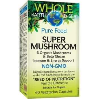 Natural Factors Whole earth and sea® Super Mushroom 700 mg 60 V капсули | Natural Factors (35510 NF)