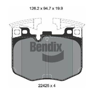 Sada brzdových platničiek kotúčovej brzdy BENDIX Braking BPD2336