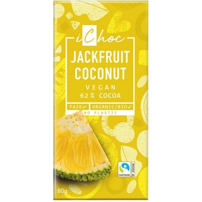 IChoc Čokoláda jackfruit a kokos BIO VEGAN 80 g