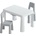 Pepita Dodo Детска маса + 2 бр. столове - сиво-бяло (8817-white-grey)