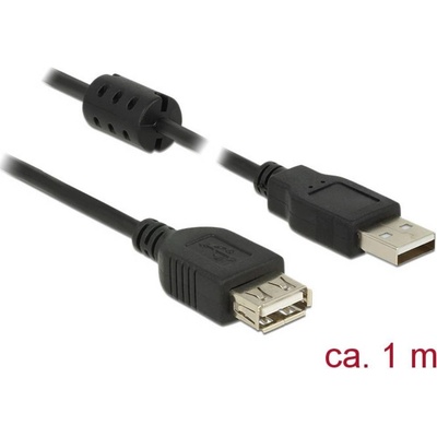 Delock 84883 USB USB 2.0 USB-A zástrčka USB-A zásuvka 1m černý
