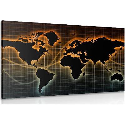 Obraz mapa s originálním pozadím - 40x30