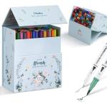 Ohuhu Maui Series маркери с два писеца тип четка и тънък писец, Ohuhu 100 цвята (Y30-80400-27)