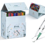 Ohuhu Maui Series маркери с два писеца тип четка и тънък писец, Ohuhu 100 цвята (Y30-80400-27)