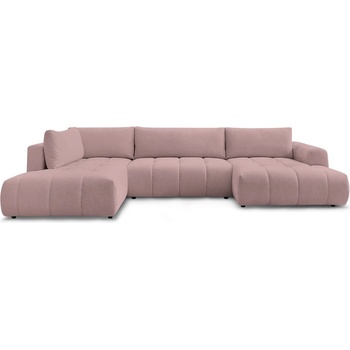 Bobochic Розов сгъваем/с място за съхранение ъглов диван (ляв ъгъл/U форма) Fuji - Bobochic Paris (106565)