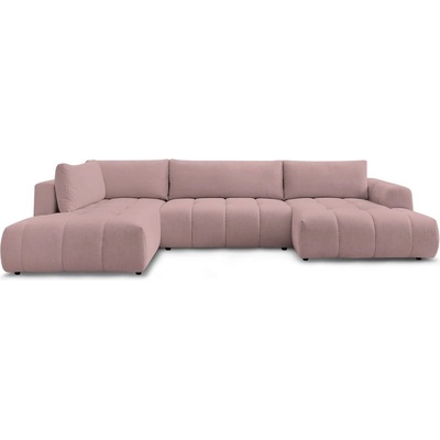 Bobochic Розов сгъваем/с място за съхранение ъглов диван (ляв ъгъл/U форма) Fuji - Bobochic Paris (106565)
