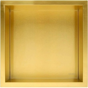 BALNEO Вграден рафт Balneo Wall-Box квадратен 30x30x7 см, матово злато (OB-BR1)