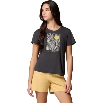 Columbia Dámske tričko Parsons Point™ SS Scoop Tee čierne Black Heather