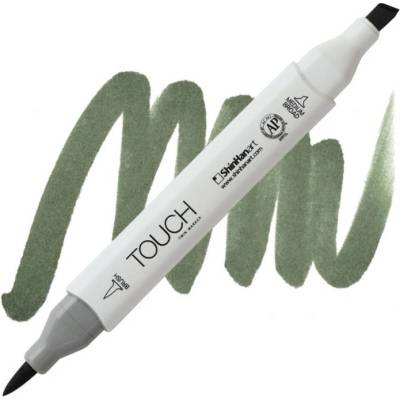 Lihová fixa TOUCH oboustranná Brush & Chisel, Grayish green deep (G241)