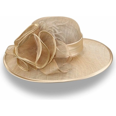 Krumlovanka Dámský elegantní slavnostní klobouk Co-13254 béžový